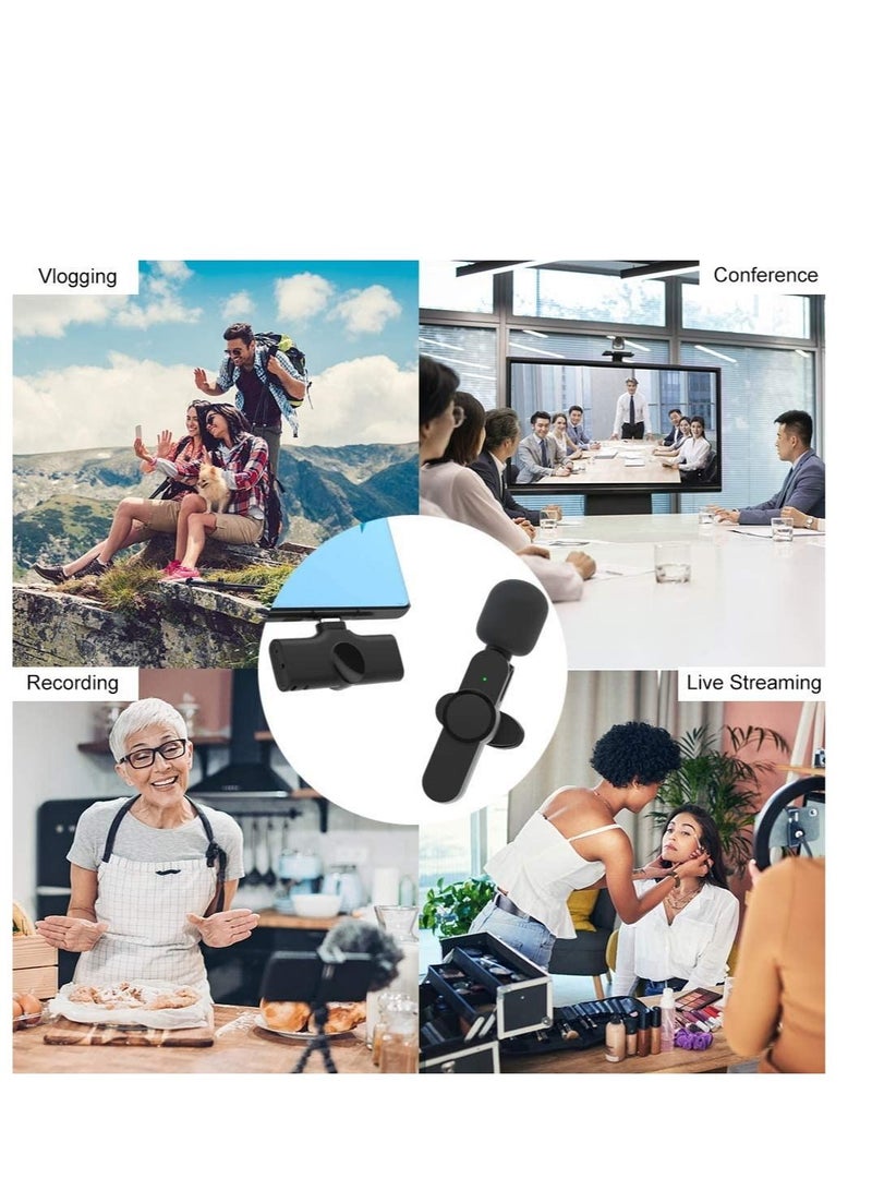 Upgraded （Plug-Play） Wireless Lapel Lavalier Microphone for iPhone iPad Recording,YouTube Facebook Live Stream,Vlog, Auto-Sync Wireless Mic with 2 Clips (No Need App/Bluetooth) - Image 5