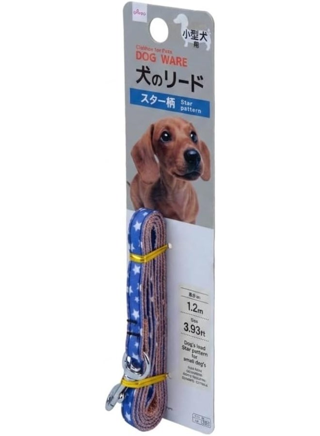 Daiso Star Pattern Dog Lead | Blue | Stylish Star Print Leash for Small Dogs - Image 3