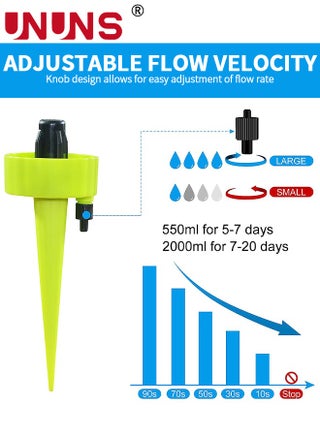 Plant Self Watering Spikes,12PCS Automatic Water Control System With Slow Release Valve,Adjustable Water Volume Drip Irrigation Control System For Home Vacation Plant Watering - view 3