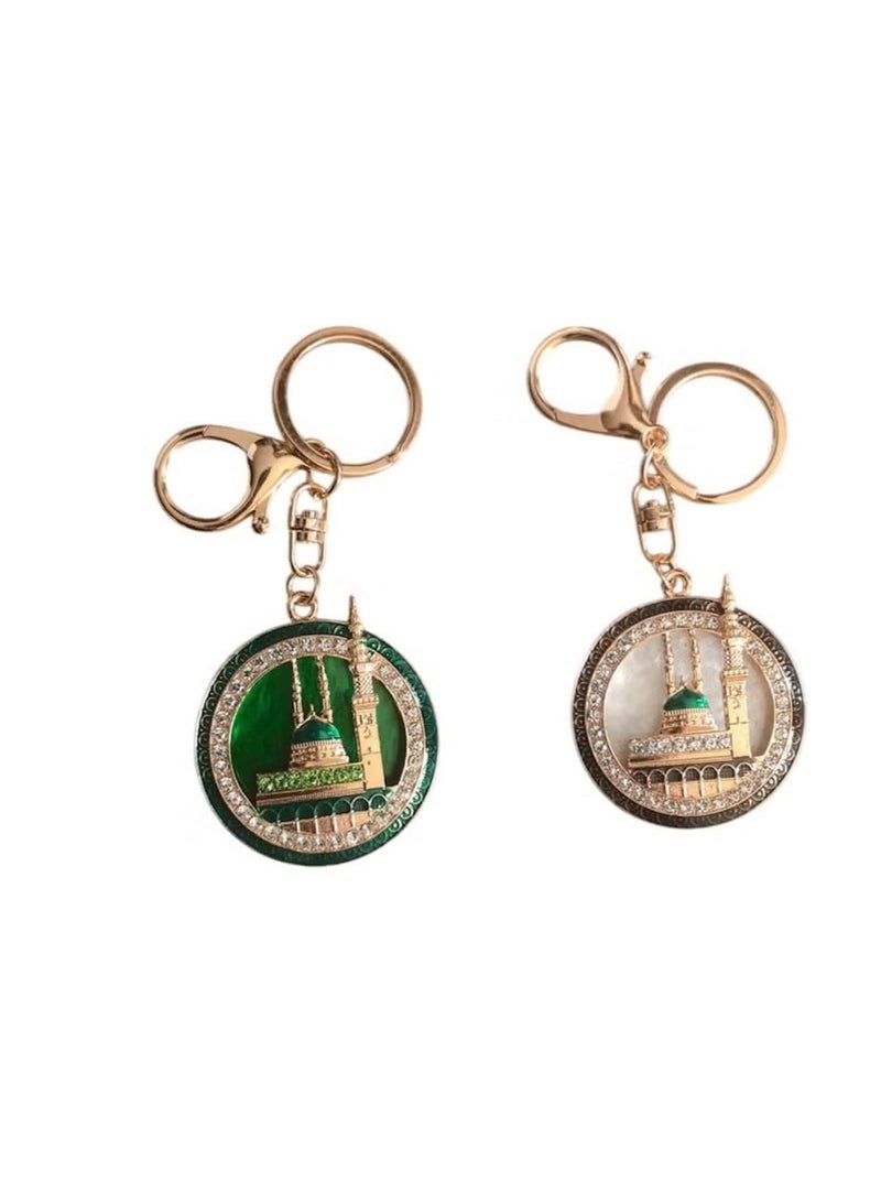 Huitich Islamic Digital Tasbeeh Counter & Madina Keychain Gift Set – Light Blue  - Image 3