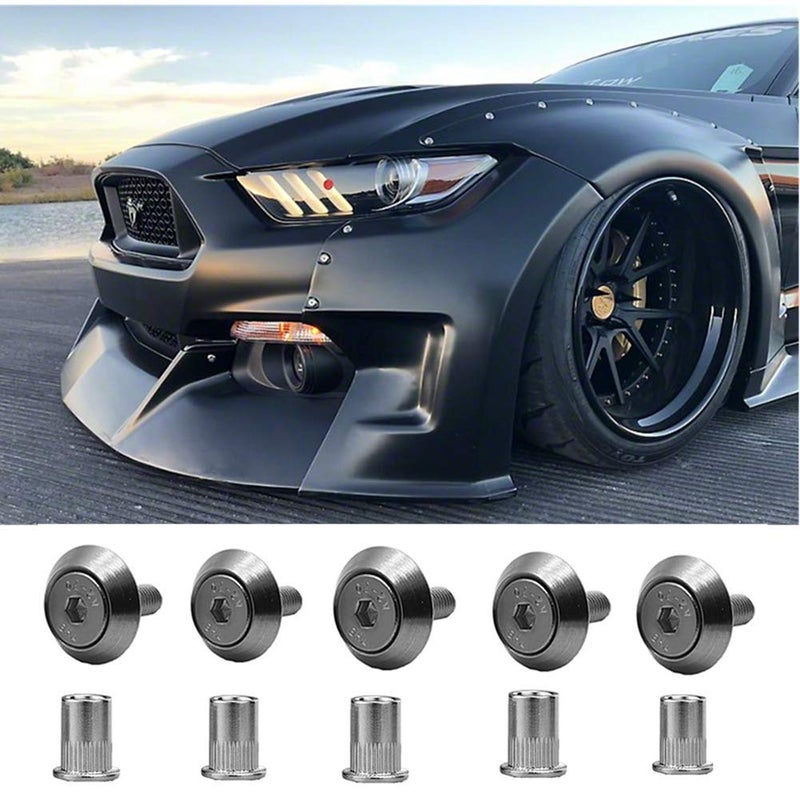 SEMTION Stainless Steel 25 Pcs Fender Bumper Washer Bolt M5x20mm CNC Finishing Washer Engine Bay Dress Up Fastener Kit Flares Widebody kit Installation Hardware - Image 5