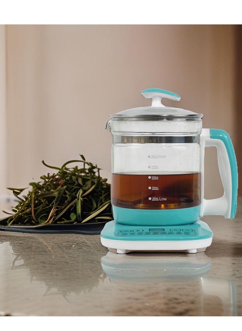 HTH Electric Kettle,Electric Tea Kettle Glass Boiler Hot Water Tea Heater with Temperature Control LCD Display,Easy to Clean - Image 3