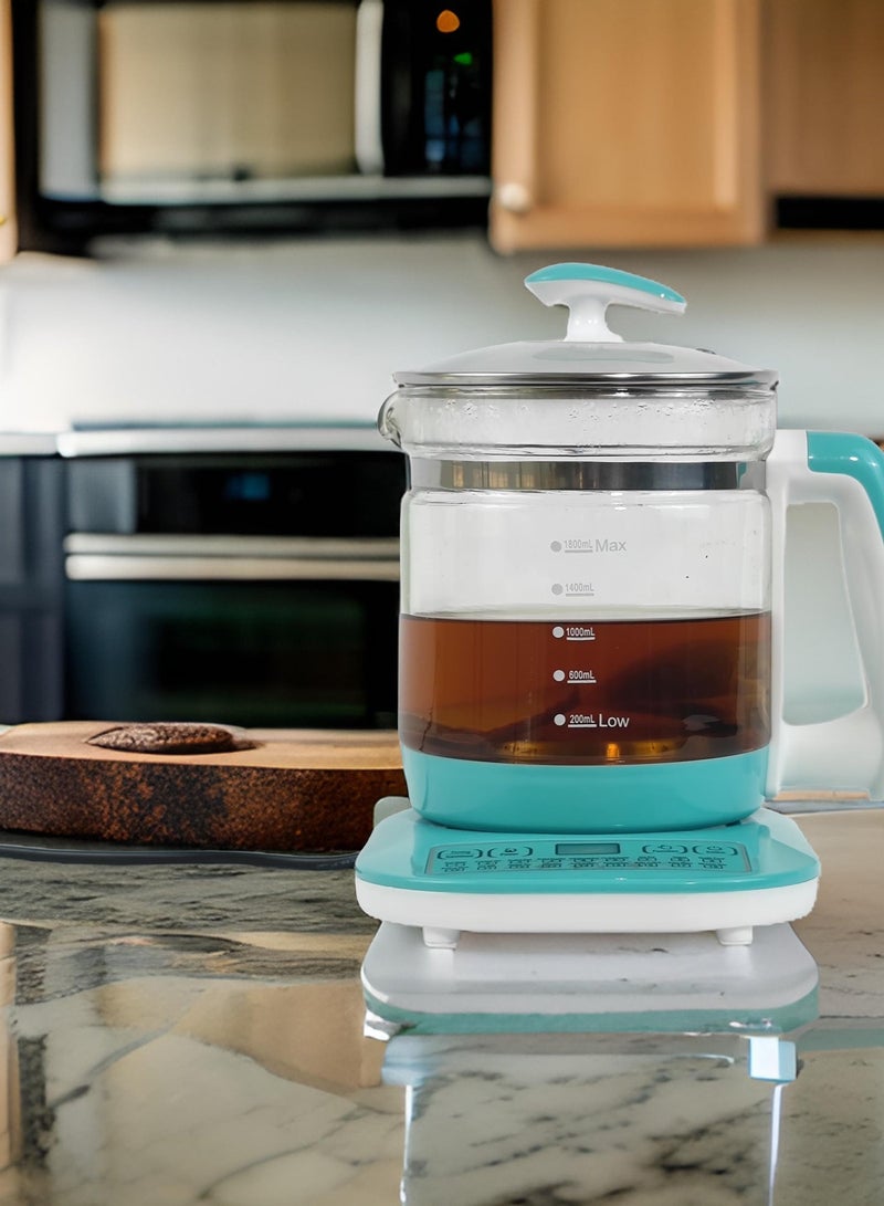 HTH Electric Kettle,Electric Tea Kettle Glass Boiler Hot Water Tea Heater with Temperature Control LCD Display,Easy to Clean - Image 2