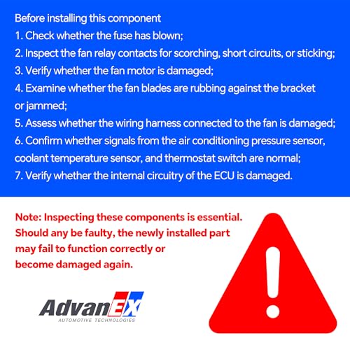 AdvanEX Engine Cooling Fan Control Module Compatible with 2013-2016 Ford Escape; 2012-2018 Focus; 2014-2017 Transit Connect Replace OE 1137328464 1137328567 - Image 2