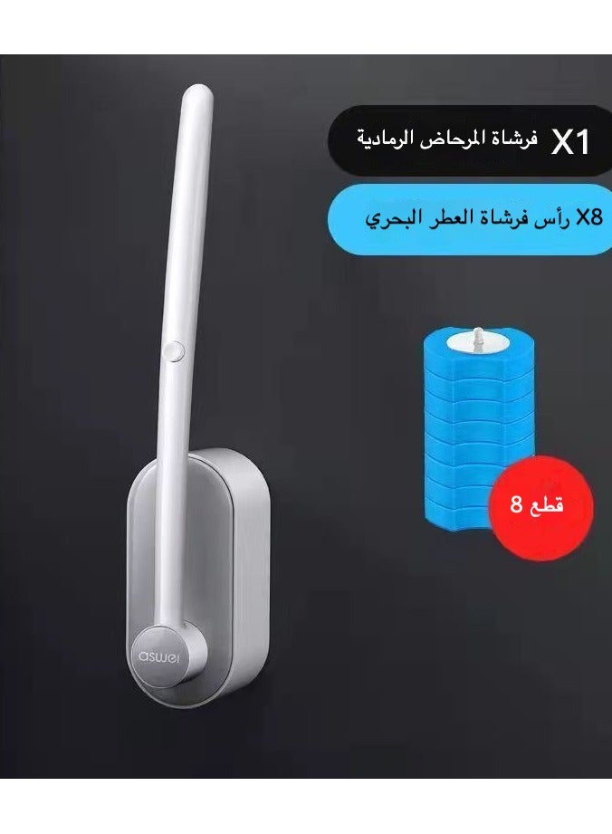 فرش تنظيف المراحيض للاستعمال مرة واحدة، 10 قطع من فرش تنظيف المراحيض، تخزين فرشاة تنظيف المراحيض (مثبتة على الحائط) - Image 1