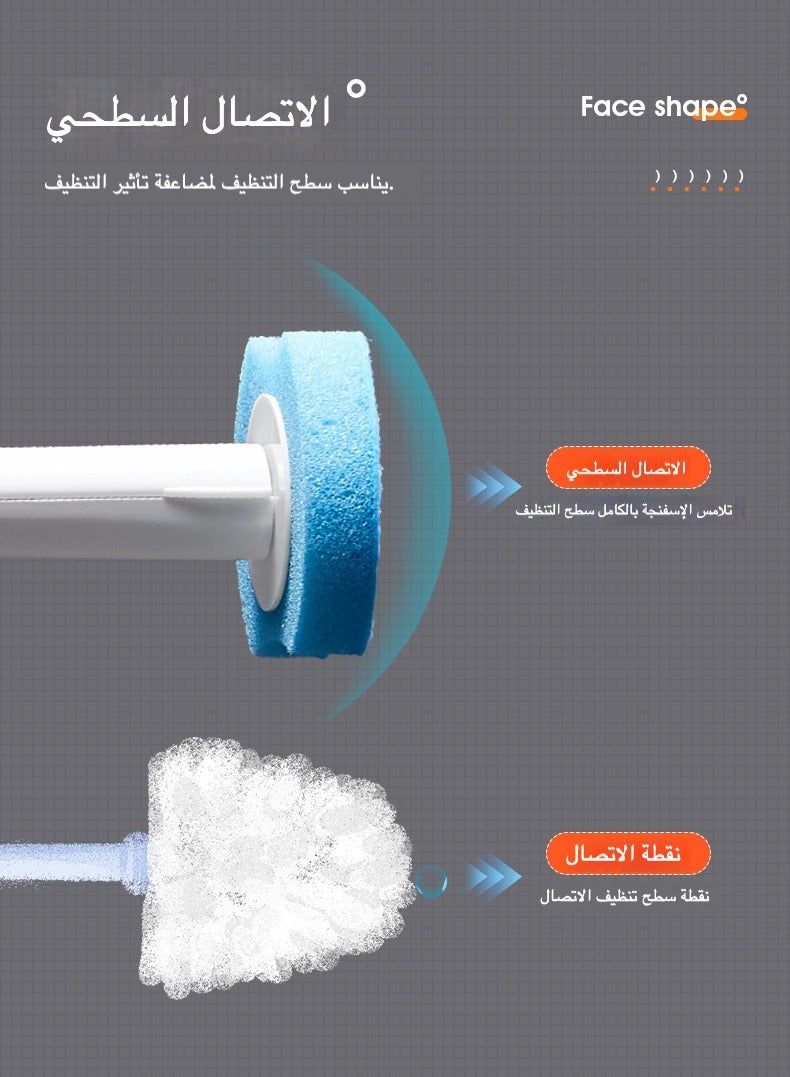 فرش تنظيف المراحيض للاستعمال مرة واحدة، 10 قطع من فرش تنظيف المراحيض، تخزين فرشاة تنظيف المراحيض (مثبتة على الحائط) - Image 3