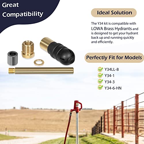 Bonbo Y34 Iowa Brass Hydrant Upgraded Repair Kit RK-Y34 Repair Kit for Woodford Model Iowa Y34 Yard Hydrant, for Y34LL-8, Y34-1, Y34-3 and Y34-6-HN - Image 3