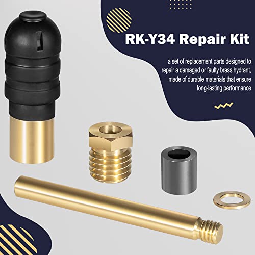 Bonbo Y34 Iowa Brass Hydrant Upgraded Repair Kit RK-Y34 Repair Kit for Woodford Model Iowa Y34 Yard Hydrant, for Y34LL-8, Y34-1, Y34-3 and Y34-6-HN - Image 2
