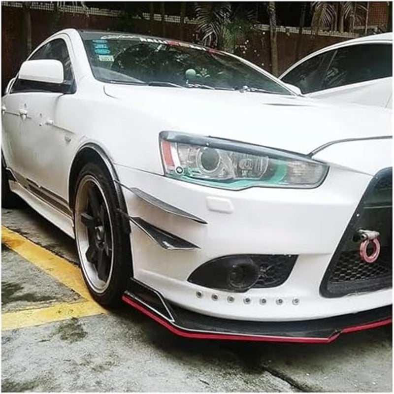 QASULER Front Bumper Spoiler Splitter for Lancer EX & Evo - Image 4
