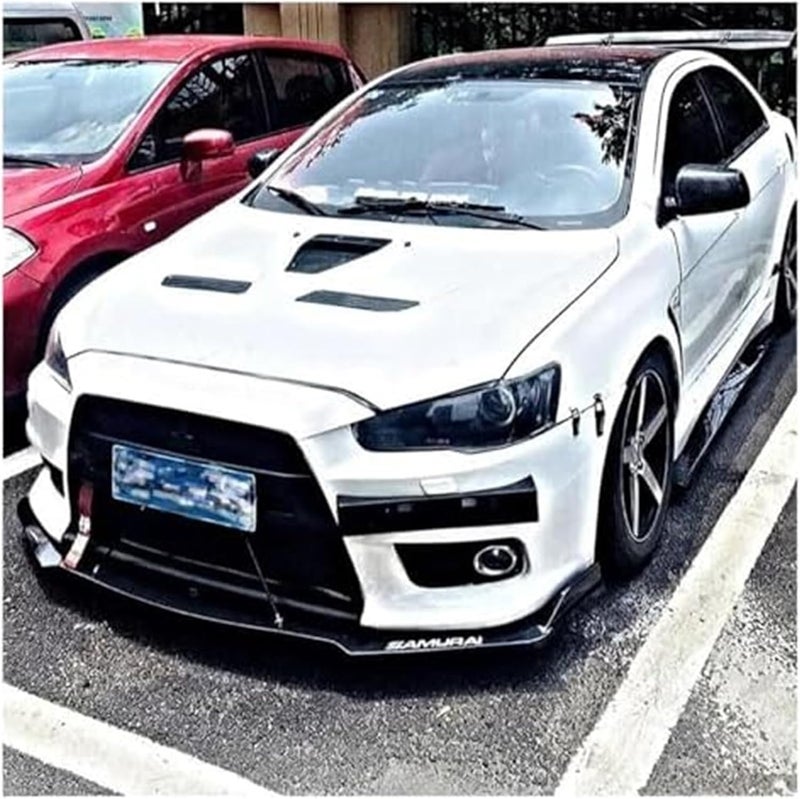 QASULER Front Bumper Spoiler Splitter for Lancer EX & Evo - Image 3