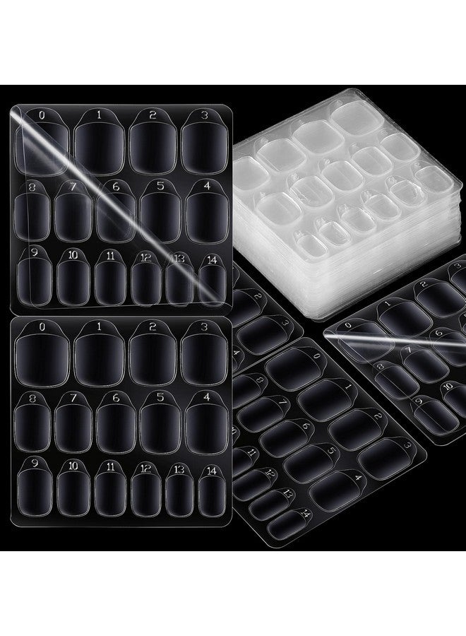 تينيتور 600 قطعة من ملصقات الأظافر اللاصقة، 15 مقاسًا من ملصقات الأظافر اللاصقة، ملصقات غراء الأظافر اللاصقة، 40 ورقة - Image 1