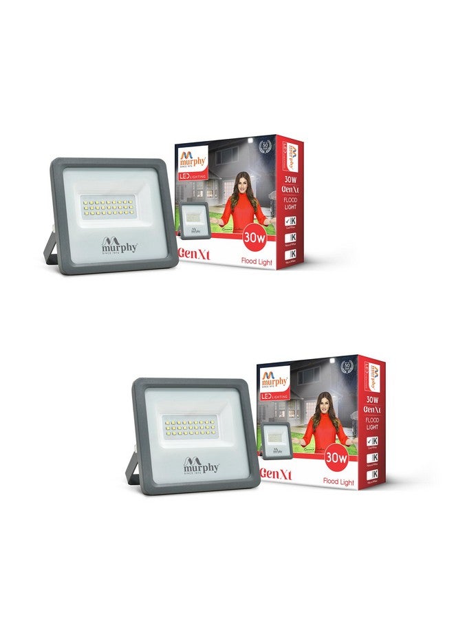 Murphy Genxt LED 30W LED Flood Light, IP65 Rated Outdoor Light Pack of 2 (Cool White, BIS Approved) - Image 1