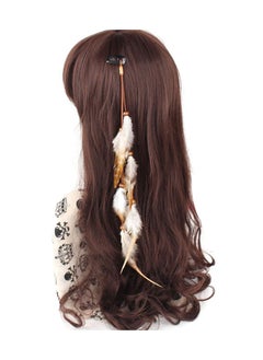 Fodattm Odattm Handmade Boho Hippie Hair Extensions With Feather Clip Comb Indian Feather Hairpin Headdress Diy Accessories For Women Lady  - Image 1