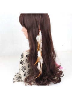 Fodattm Odattm Handmade Boho Hippie Hair Extensions With Feather Clip Comb Indian Feather Hairpin Headdress Diy Accessories For Women Lady  - Image 5