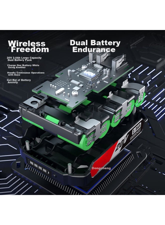 DONG Cheng Dongcheng 20v Brushless Cordless Drill Dcjz2060am Rechargeable Electric Screwdriver Dual Speed Forward Reverse Lithium Drill - Image 3