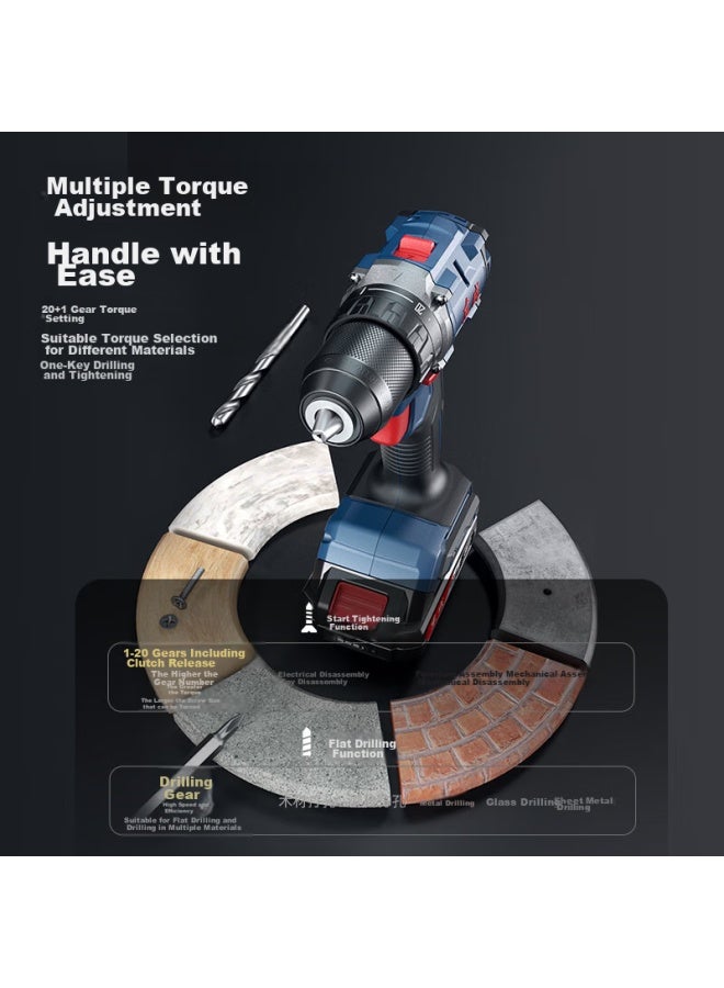 DONG Cheng Dongcheng 20v Brushless Cordless Drill Dcjz2060am Rechargeable Electric Screwdriver Dual Speed Forward Reverse Lithium Drill - Image 2
