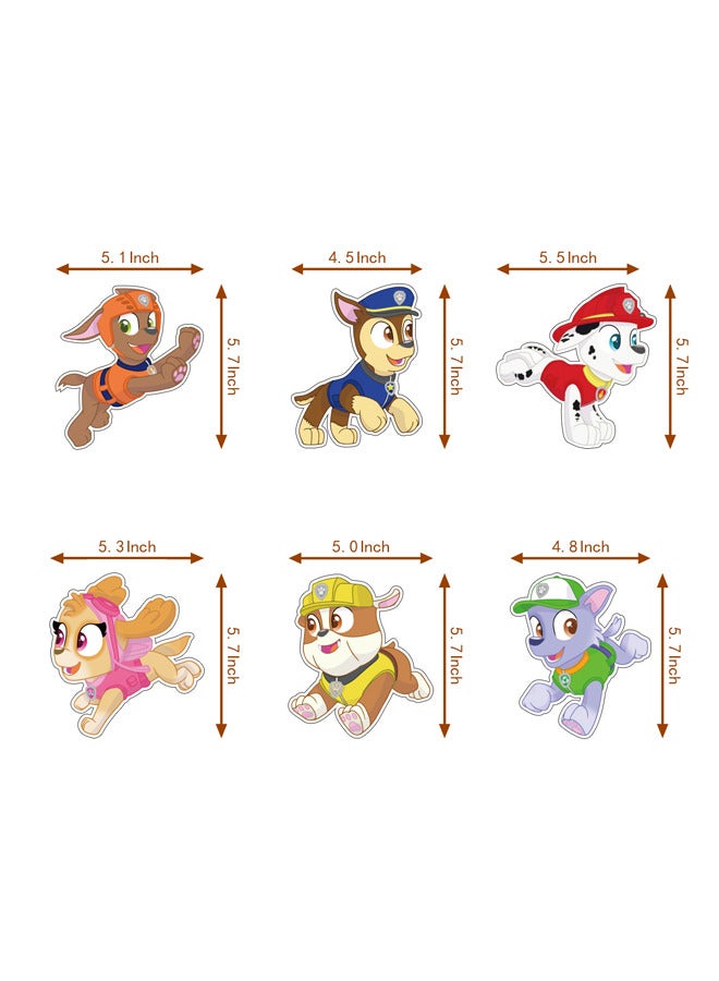 ميكسد مجموعة بالونات بتصميم باو باترول مع لافتة عيد ميلاد سعيد، أعلى الكعكة، تدور لل، مثالية للتخرج وحفلات استقبال المولود الجديد وأعياد الميلاد وحفلات العزوبية، مناسبة للاستخدام الداخلي والخارجي - Image 3