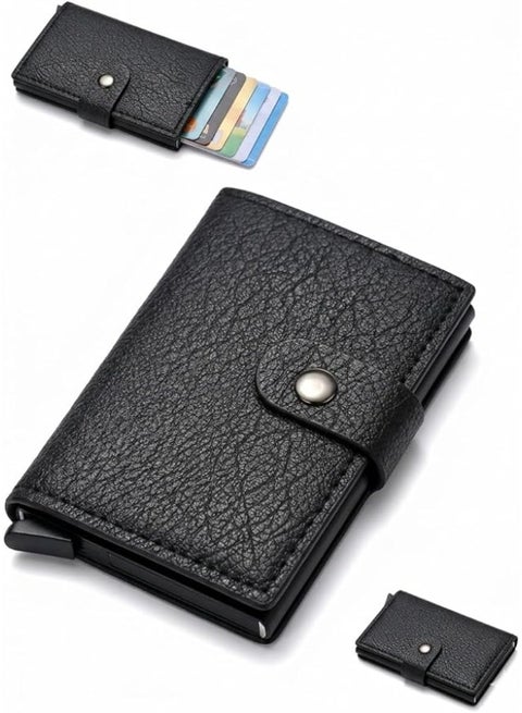 Slim Smart Card Holder Wallet – PU Leather Minimalist Card Organizer, Lightweight & Stylish Design