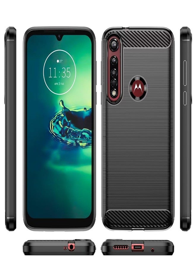 Sidande Case for Moto G8 Plus Case, Motorola One Vision + Case, Ultra Slim Phone Cover with Shock-Absorption Carbon Fiber TPU Rubber Protective Cases for Motorola Moto G8 Plus Black - Image 5