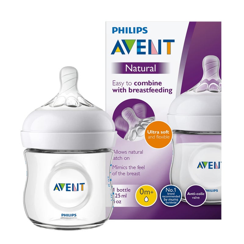 Avent Philips Natural Baby Polypropylene Feeding Bottle | No.1 Brand Recommended by Moms Worldwide | Ideal for 0 Months+| Natural Response Technology Mimics Breastfeeding | SCY900/01 by Fratelli - Image 1