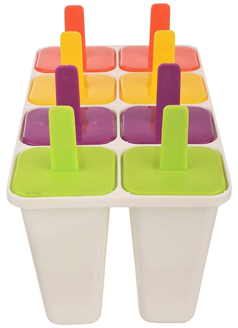 ATIPRIYA Set of 8 Plastic Reusable Ice Pop Makers Homemade PopsicleFrozen Ice CreamKulfi Candy for Children Adults Multicolor - Image 5