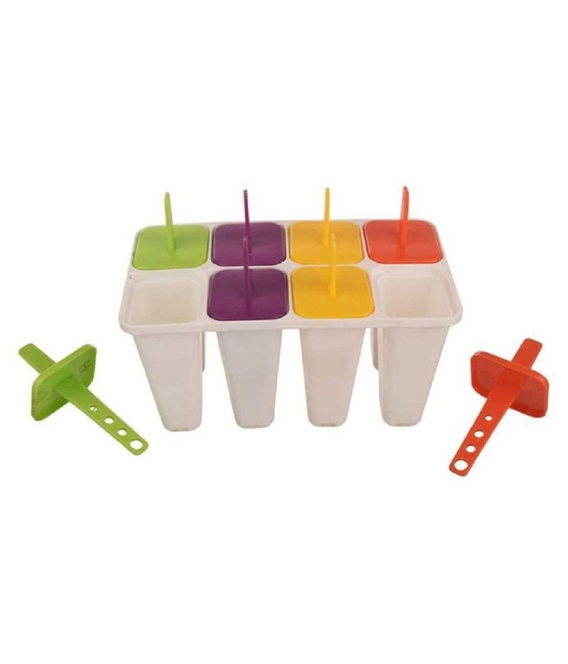 ATIPRIYA Set of 8 Plastic Reusable Ice Pop Makers Homemade PopsicleFrozen Ice CreamKulfi Candy for Children Adults Multicolor - Image 2
