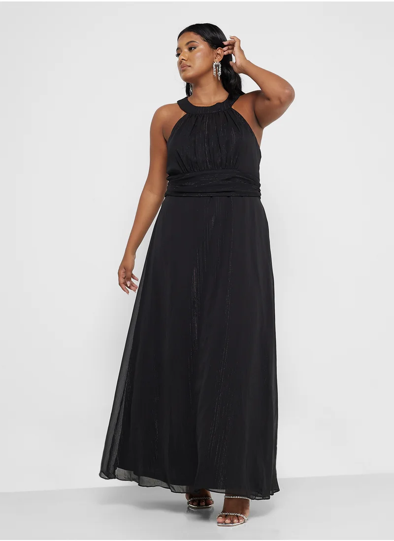 Ella Limited Curve Halter Neck A-Line Dress