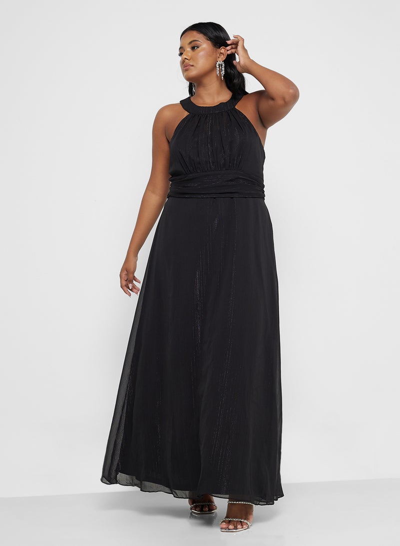 Ella Limited Curve Halter Neck Maxi Dress - Image 4
