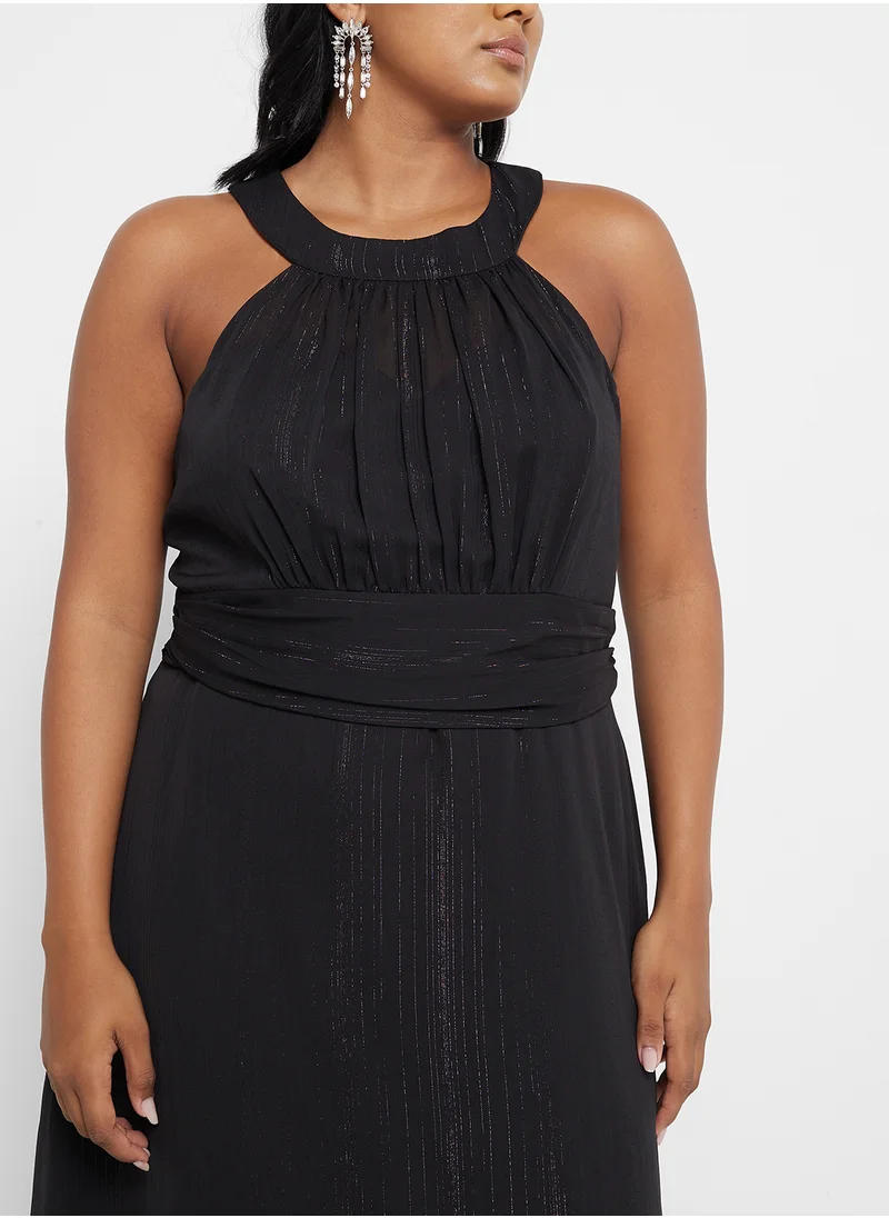 Ella Limited Curve Halter Neck A-Line Dress