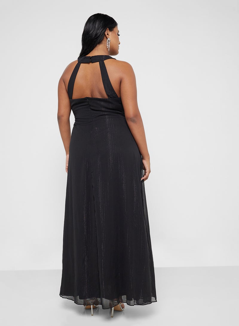 Ella Limited Curve Halter Neck Maxi Dress - Image 2