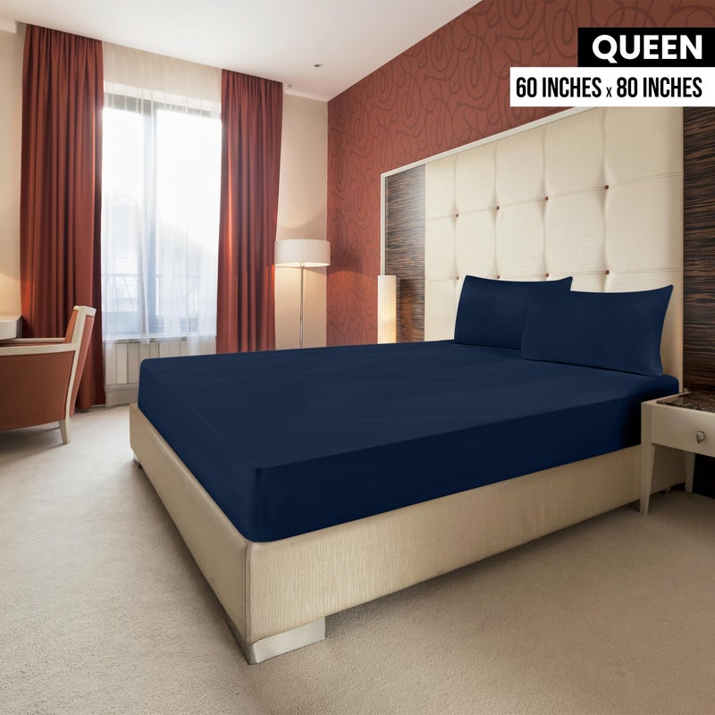 Utopia Bedding Queen Fitted Sheets - Bulk Pack of 6 Bottom Sheets - Soft Brushed Microfiber - Deep Pockets - Shrinkage & Fade Resistant - Easy Care (Navy) - Image 2
