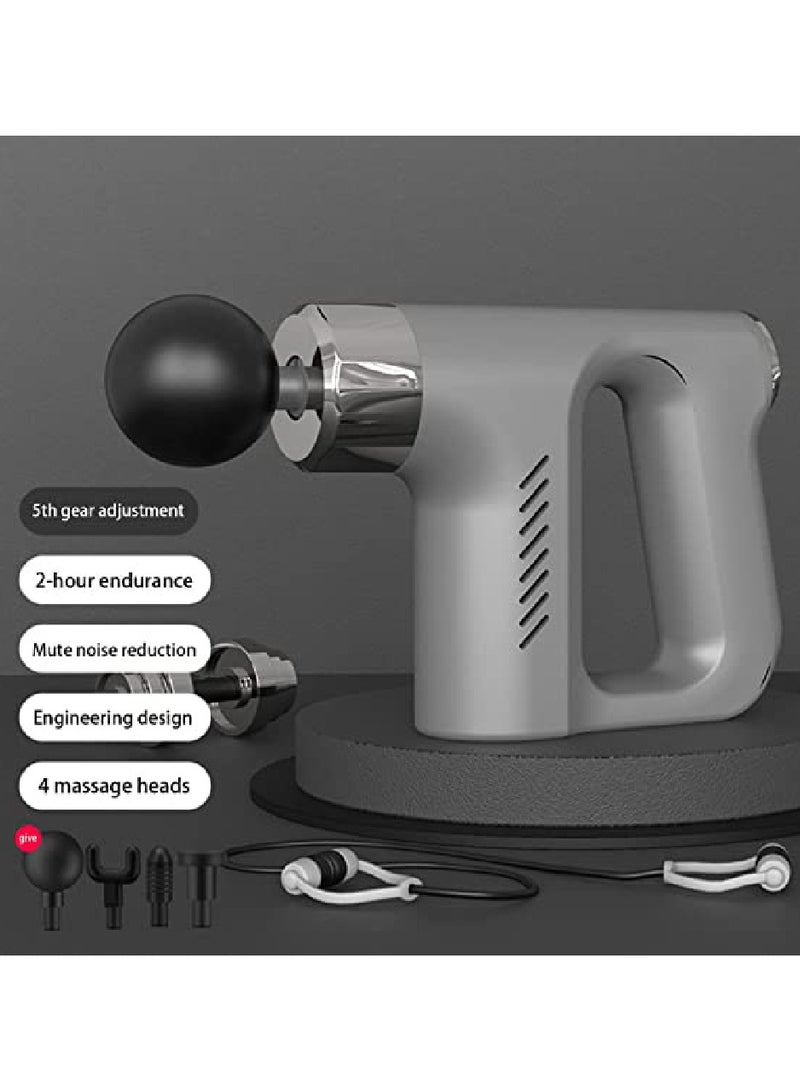 DIGI CORE Deep Tissue Massage Gun With 4 Massage Heads Muscle Massager Gun For Athletes Powerful Portable Electric Handheld Deep Tissue Body Massager Gun Neck Massager Gun Five Adjustable Speed Moods - Image 4