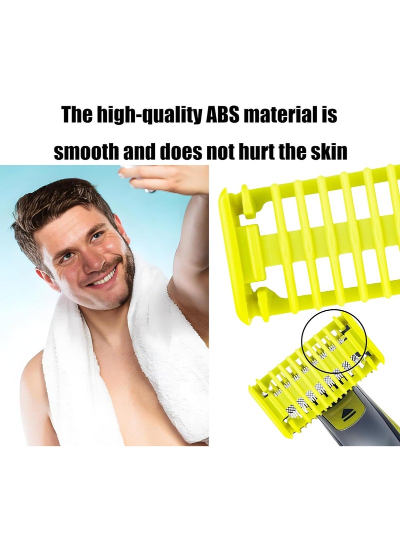 FAYET 7 PCS Replacement Guide Combs Set for Philips OneBlade QP25XX/QP26XX/QP65XX/QP66XX Series, 1/2/3/5 MM Beard Trimmer Guards, 3 MM Body Comb & Skin Protector Attachments - Image 5