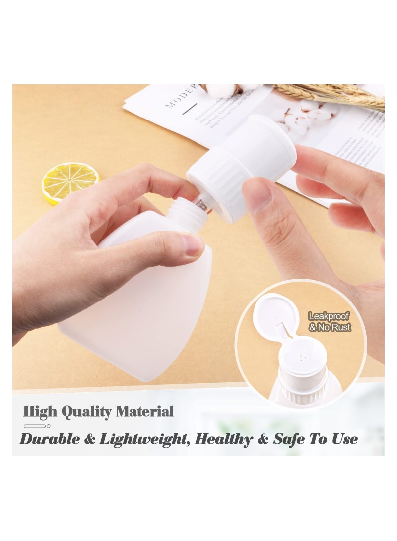 SOLARAE 4 Pcs Plastic Push Down Pump Bottle, Refillable Nail Polish Remover Bottle, Press Pumping Dispenser, with Flip Cap for Nail Polish&Makeup Remover Liquid, Push Down Dispenser Bottle Container - Image 5