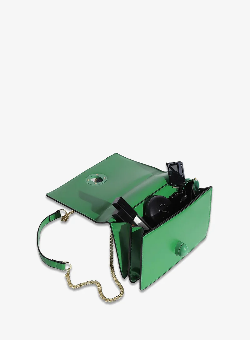 صوص هاوت حقيبة كروس بودي بلوك بلون بنفسجي وبني