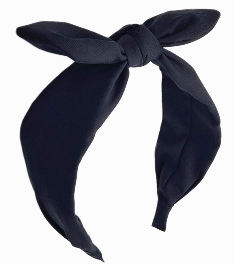1Pcs Knotted Headbands for WomenTurban Headband Wide Headbands Bowknot Hair Band for Women Black