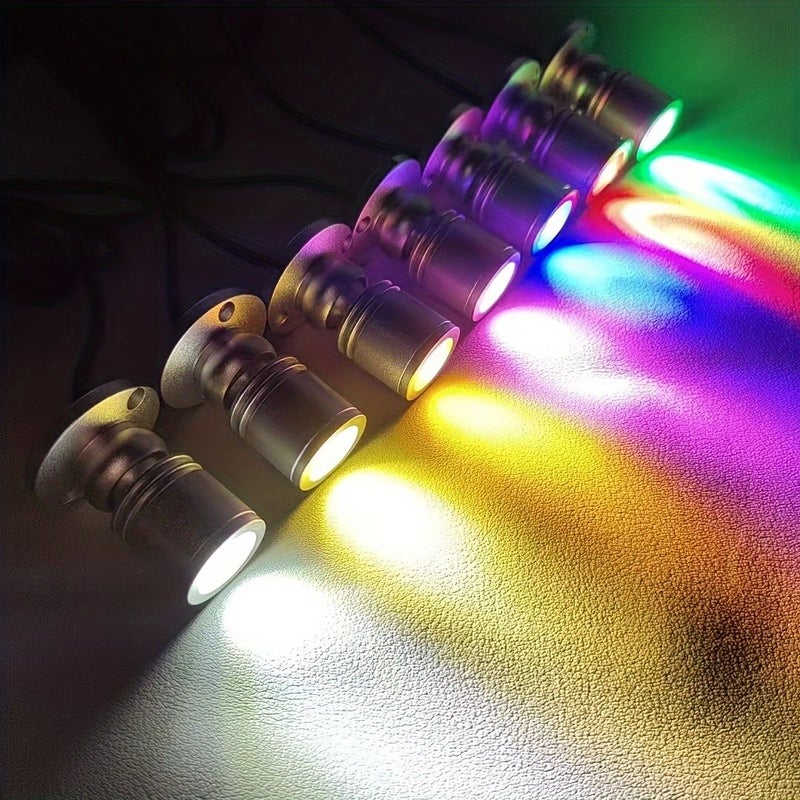 Silvery Aluminum Mini Spotlight USB 5V LED Accent Light Pink Glow - Image 2