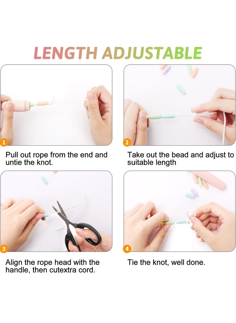 Dominy Soft Beaded Jump Rope, Adjustable Tangle Free Skipping Rope with Soft Anti-slip Handles, 9.2 Feet Segmented Kids Jumping Rope for Men, Women, Kids Keeping Fit  - Image 5