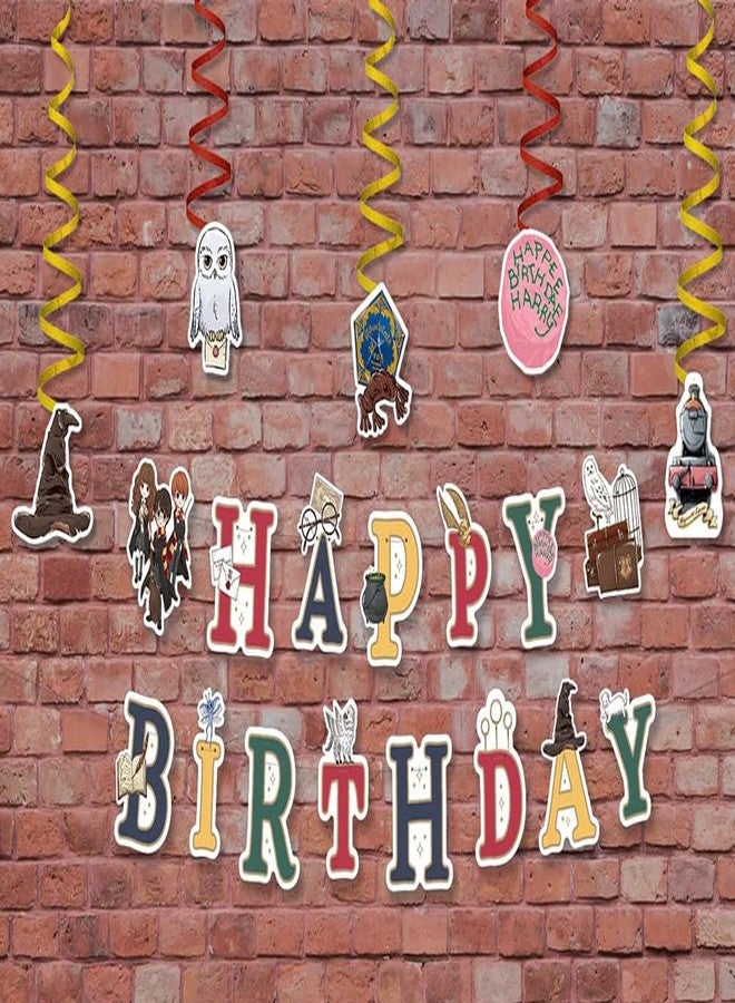 ConQuest Journals Harry Potter Birthday Party Garland & Hanging Decorations Set, Wizarding World HAPPY BIRTHDAY Banner (72"), 14 Hanging Decor Pieces, Kids Birthday Party Supplies, Officially Licensed - Image 3