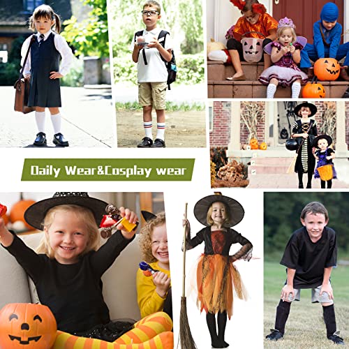 Zando جوارب كرة القدم والبيسبول زاندو 4 أزواج - طويلة عالية الركبة من القطن الرياضي للأطفال من 6-9 سنوات (أبيض/أسود/وردي/وردي فاتح) - Image 4