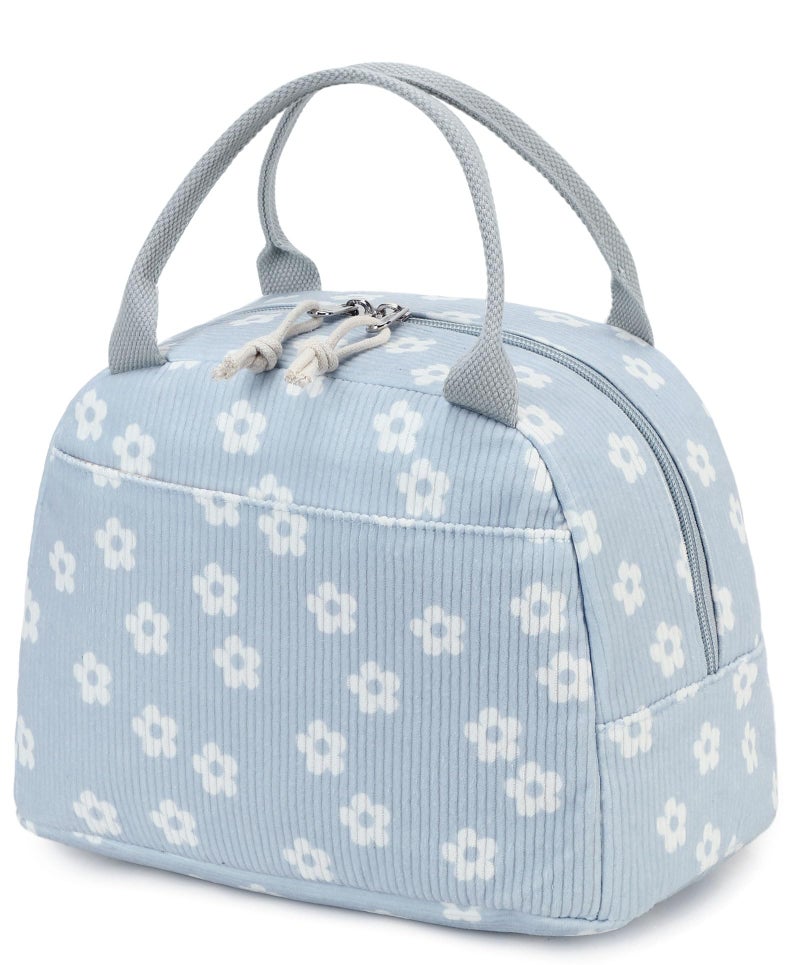 Bluboon Lunch Bag for Women Men Cute Corduroy Lunch Tote Bags Reusable Insulated Lunch Box Large Capacity Reusable Insulated Cooler for Work Picnic or Travel - Image 2