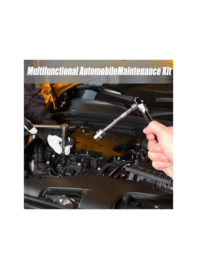 promass Auto Mechanics Tool Set 46 PCS - Socket Ratchet Torque Wrench Extension Bar Drill Bits Automobiles Repair - Socket Spanner Set With Box Car Repair Tool Kit - Image 5