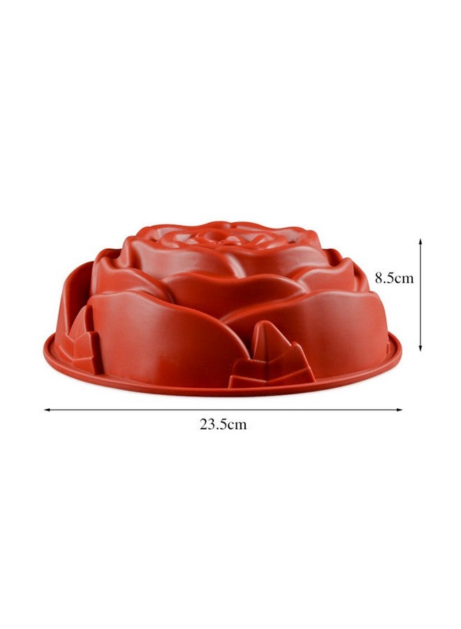 FantasyDay 9.3" Big Rose Flower Birthday Cake Mold Silicone Cake Baking Pan/Silicone Mold for Birthday Tray-Wedding Festival Parties Cake, Loaf, Muffin, Brownie, Cheesecake, Tart, Pie, Flan, Bread #5 - Image 4