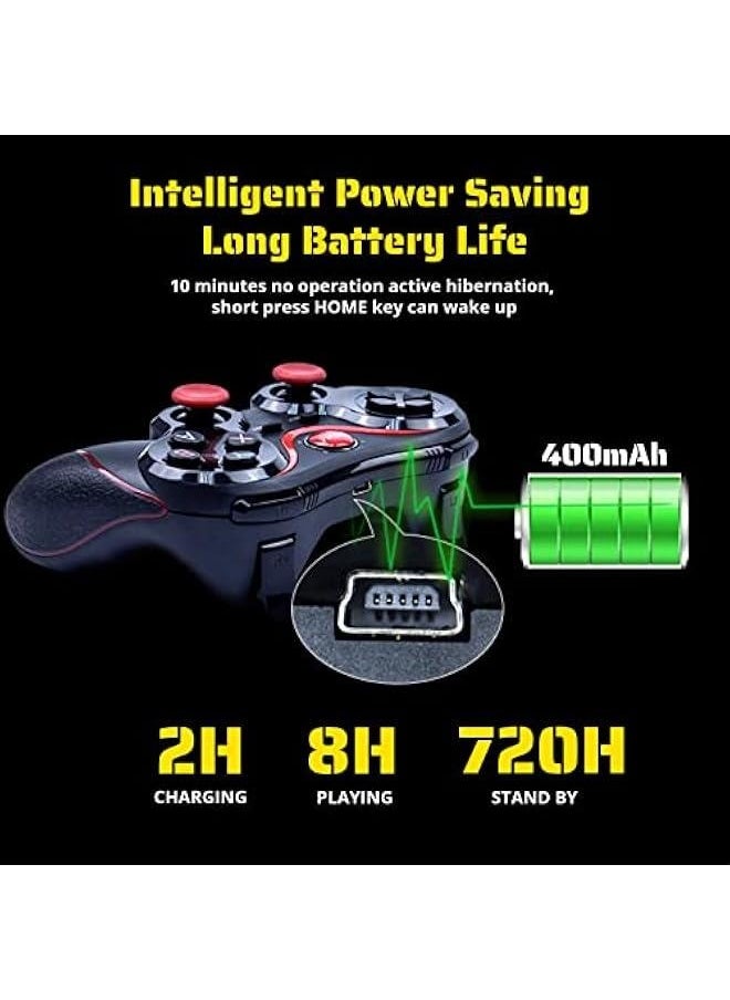 Generic - X3 Gaming Controller for Android for iOS Mobile Phone TV Computer CP VR, Dual Vibration Wired BT Game Remote Gamepad Joystick with Built in 400mAh Rechargeable Battery - Image 1