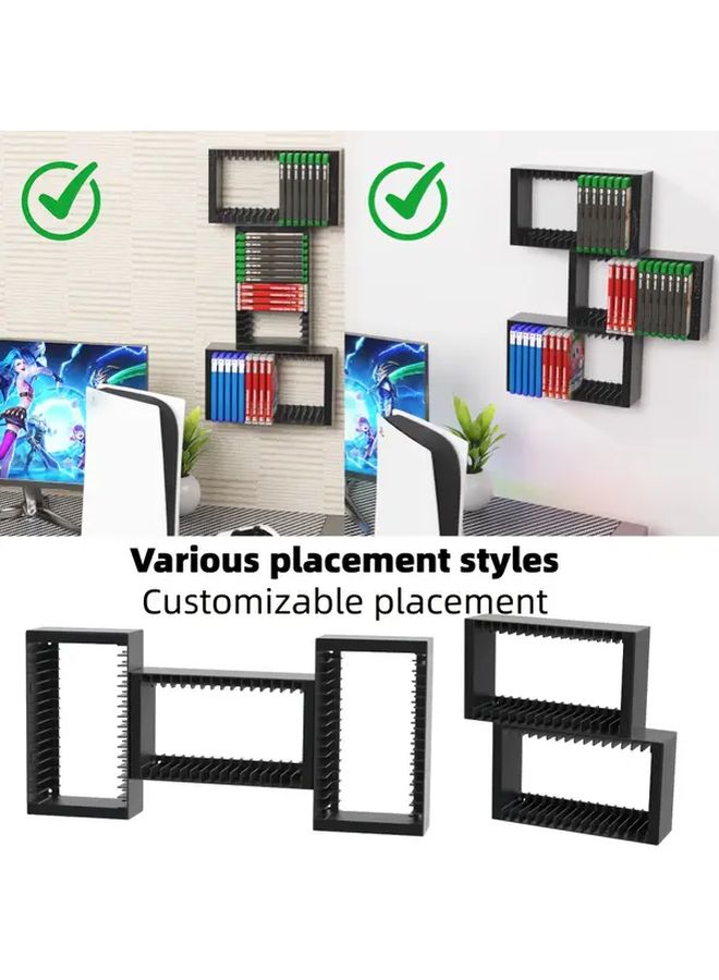 حامل برج تخزين بطاقات الألعاب لـ SN Switch PS5 PS4 Xbox Series (تركيب عمودي وأفقي وحائطي) - Image 5