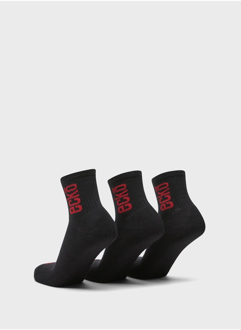 Ecko Unltd. - 3 Pack Logo Ankle Socks - Image 1
