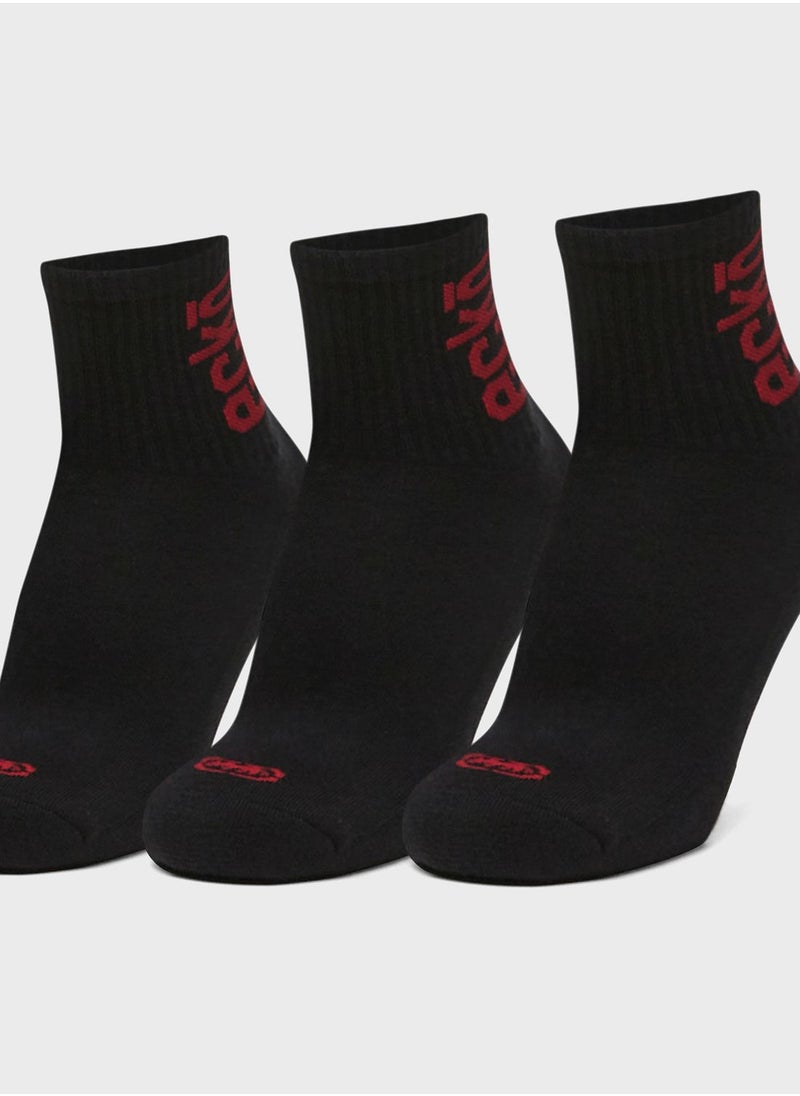 Ecko Unltd. - 3 Pack Logo Ankle Socks - Image 1