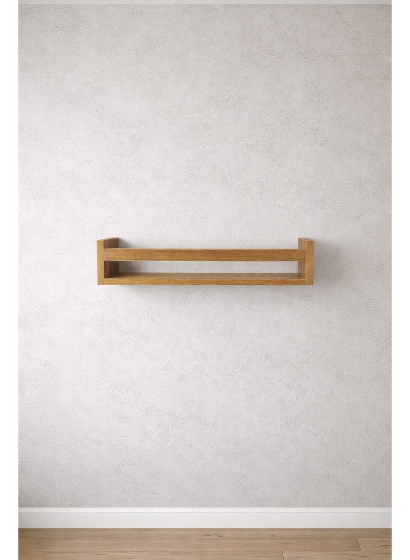 Wooden shelf for books and accessories