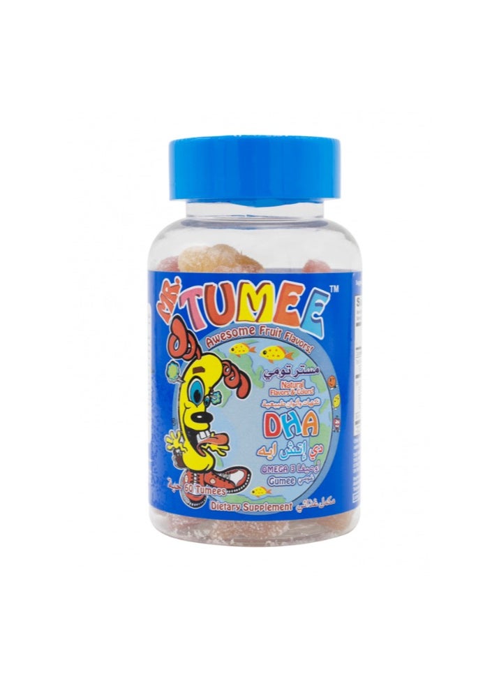 MR.TUMEE Dietary Supplement for Children and Adults Omega-3 + Multivitamin Chewable Dietary Supplement Gelatin Free Natural Flavors and Colors 60 Vitamins  - Image 3