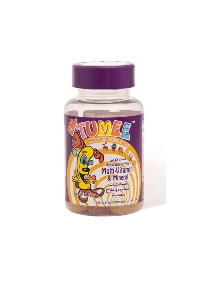 MR.TUMEE Dietary Supplement for Children and Adults Omega-3 + Multivitamin Chewable Dietary Supplement Gelatin Free Natural Flavors and Colors 60 Vitamins  - Image 2